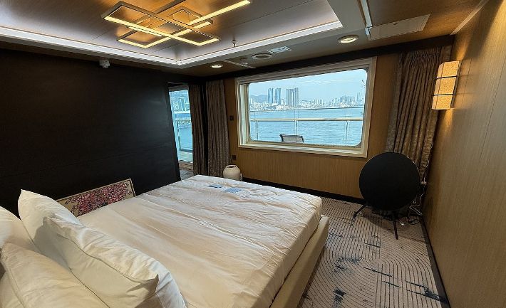 팬스타그룹의 초호화 크루즈 '미라클호' 객실. 연합뉴스