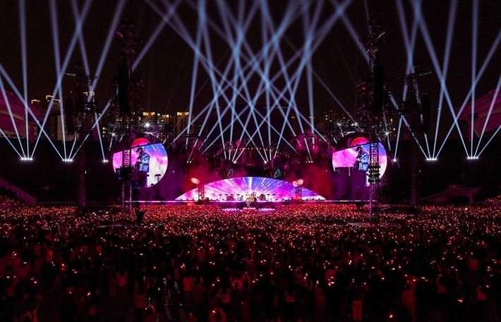 콜드플레이는 오는 25일까지 총 6회 공연을 이어 간다. 라이브네이션코리아 제공