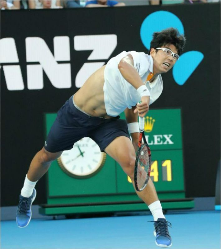 2018년 4강 신화를 이뤘던 호주 오픈 당시 정현의 경기 모습. 대한테니스협회