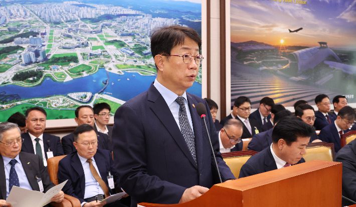 현안 보고 하는 박상우 국토부 장관. 연합뉴스