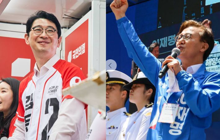 국민의힘 주진우 의원과 더불어민주당 전재수 의원이 'HMM 부산 이전' 공약을 두고 서로 날선 비판을 하고 있다. 의원실 제공