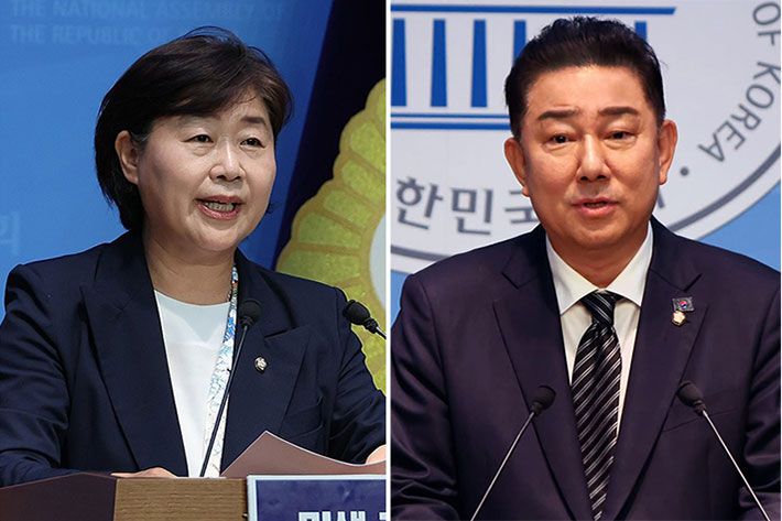 더불어민주당 서영교, 김병기 의원. 연합뉴스