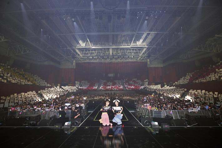 15일 열린 마지막 날 공연에서 팬들은 아이린&슬기를 위한 카드섹션 이벤트를 준비했다. 레드벨벳 공식 트위터