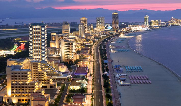 북한의 대형 해변 리조트 단지인 강원도 원산 갈마 해안관광지구. 연합뉴스