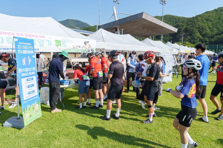 원자력바로알기퀴즈 홍보부스. 월성본부 제공