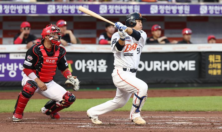 올해 한화에서 유일한 규정 타석 타율 3할을 치고 있는 문현빈. 연합뉴스