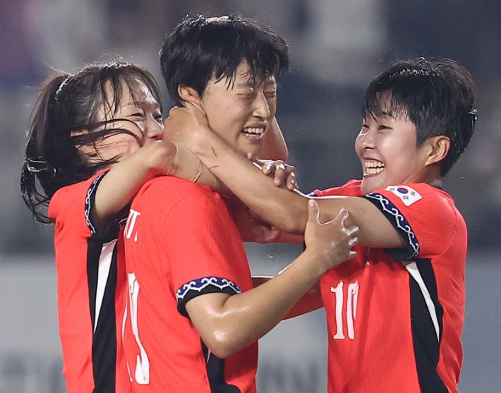동점골 만든 정다빈. 연합뉴스