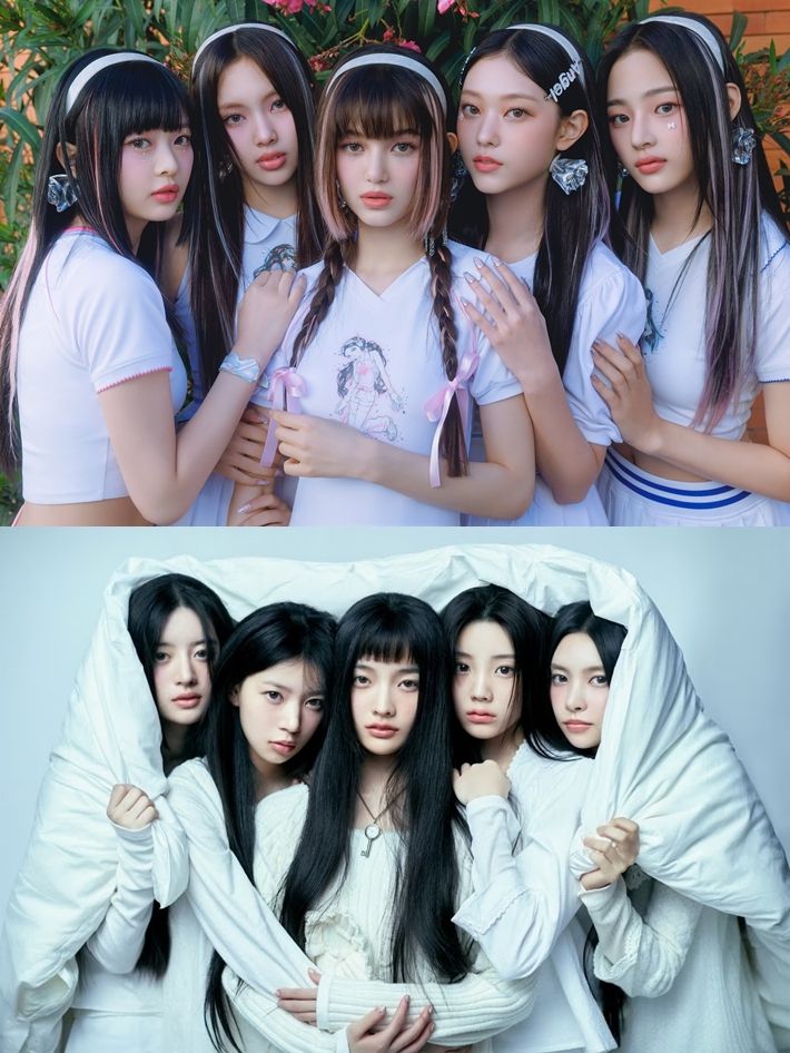 위쪽부터 뉴진스, 아일릿. 어도어/빌리프랩 제공