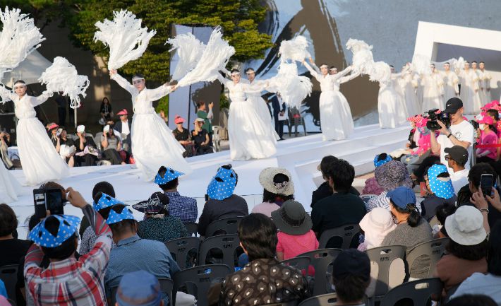 2023년 전남 국제 수묵 비엔날레 개막식. 전라남도 제공