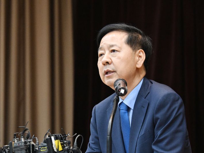 구윤철 부총리 겸 기획재정부 장관 후보자가 6월 29일 오후 서울 중구 예금보험공사에서 열린 기자간담회에서 모두발언을 하고 있다. 기획재정부 제공