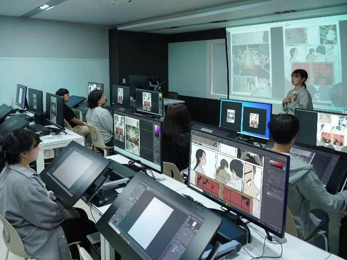 대학교 애니메이션학과 강의 모습. 노컷뉴스DB