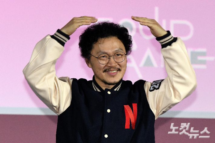 배우 양동근이 지난해 12월 9일 서울 동대문디자인플라자에서 열린 넷플릭스 '오징어게임2' 제작발표회에서 포즈를 취하고 있다. 박종민 기자