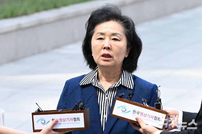 윤석열 전 대통령 부부의 공천 개입 의혹을 받는 김영선 전 의원. 류영주 기자