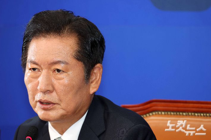 정청래 더불어민주당 대표. 박종민 기자