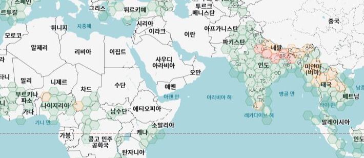 홍수 예보. 구글 'Flood Hub' 캡처