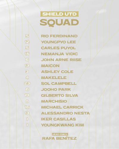 '2025 아이콘매치 '실드 유나이티드' 최종 명단. 넥슨 제공