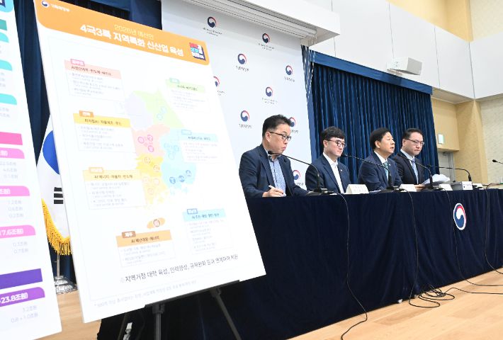 구윤철 경제부총리 겸 기획재정부 장관이 8월 28일 정부세종청사에서 중앙동에서 열린 '2026년 예산안 및 '25~'29년 국가재정운용계획' 상세브리핑에서 발표문을 낭독하고 있다. 기획재정부 제공