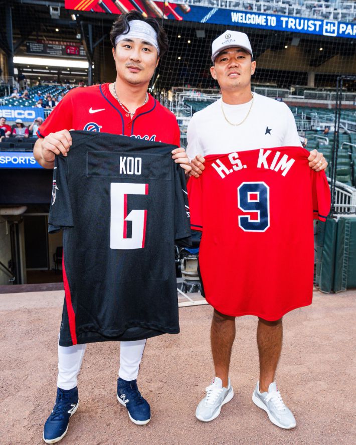 김하성(왼쪽)과 구영회. 애틀랜타 브레이브스 X