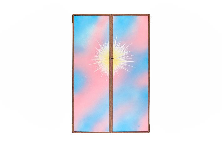 조주현, '마인드스케이프 Mindscape-31052025', 장지에 채색, (Fold) 128.5 x 83 x 4.4cm(2025). 페이토 갤러리 제공