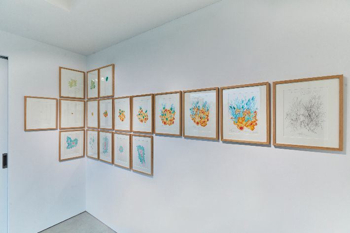 조주현 작가의 작품은 일상에서 느끼는 매일의 감정과 찰나의 미묘한 감각을 그림일기 형식으로 기록해온 드로잉에서 시작한다.  페이토 갤러리 제공