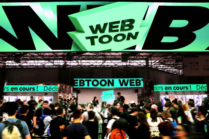 웹툰 글로벌 행사에 몰린 인파. 네이버웹툰 제공