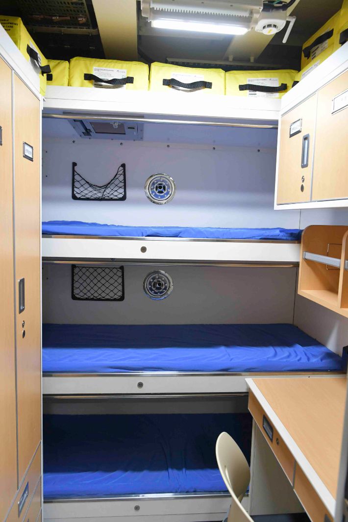 해군 도산 안창호함의 승조원 침실. 해군 제공