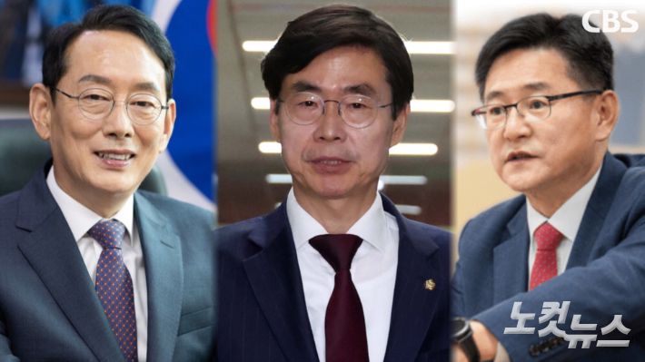 내년 부산시장 후보로 거론되는 국민의힘 인물들. 왼쪽부터 김도읍 의원, 조경태 의원, 이헌승 의원. 부산CBS