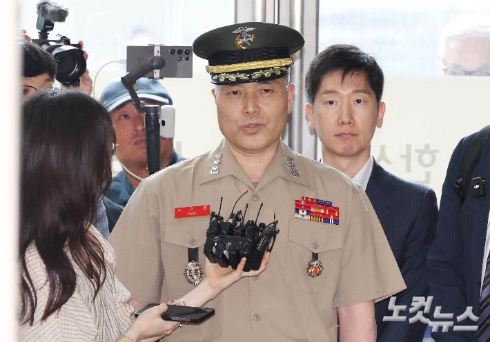 채상병 순직 사건 수사외압을 폭로한 박정훈 해병대 수사단장(대령). 황진환 기자