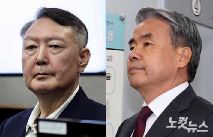 윤석열 전 대통령(왼쪽)과 이종섭 전 국방부 장관. 사진공동취재단·황진환 기자