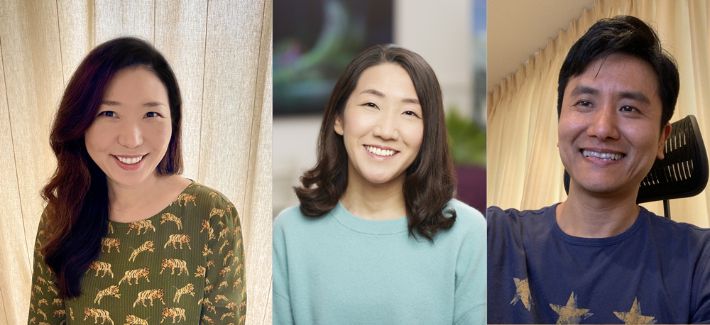 2일 오전 화상으로 진행된 '주토피아 2' 기자간담회에 참석한 이숙희 세트 익스텐션 슈퍼바이저, 이현민 애니메이터, 최영재 애니메이터. 월트디즈니 컴퍼니 코리아 제공