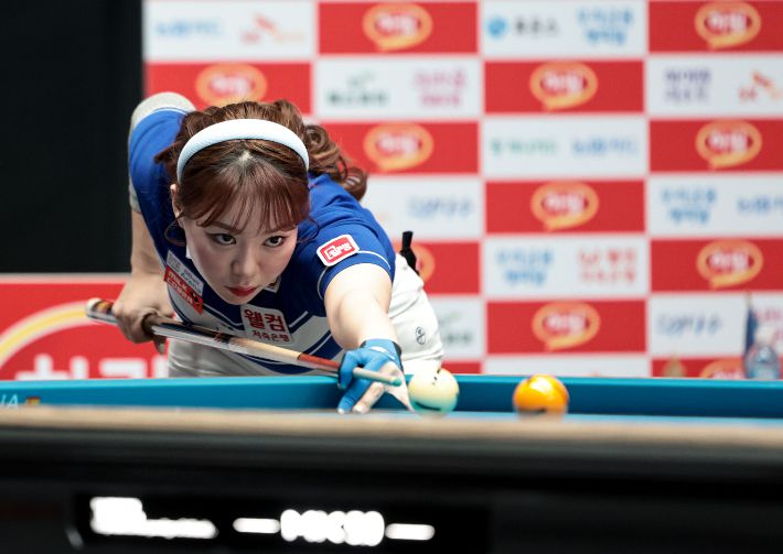 강적 스롱 피아비를 꺾은 김예은. PBA