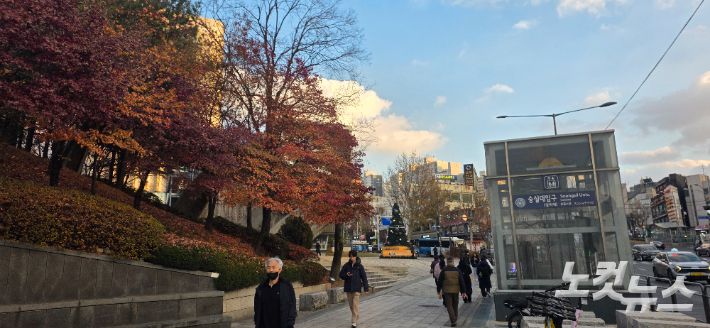 서울 동작구 상도동 숭실대 정문 앞. 양지훈 인턴기자