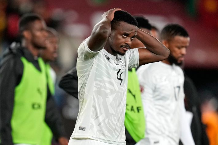 아프리카 네이션스컵 16강에서 탈락한 남아공. 연합뉴스