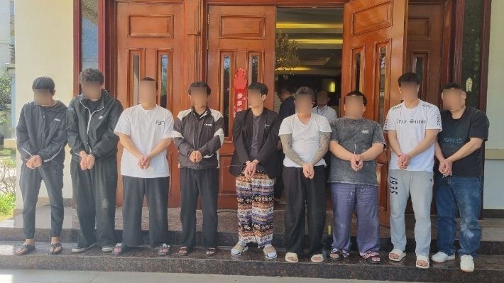 피의자들이 체포된 장면. 청와대 제공