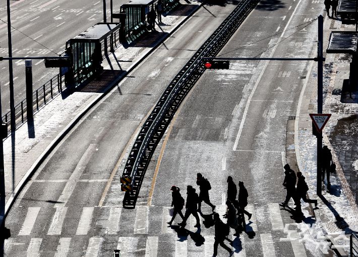한산한 서울역 버스환승센터 모습. 황진환 기자