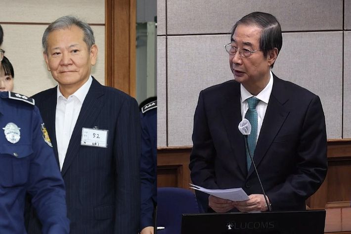 이상민 전 행정안전부 장관과 한덕수 전 국무총리. 연합뉴스