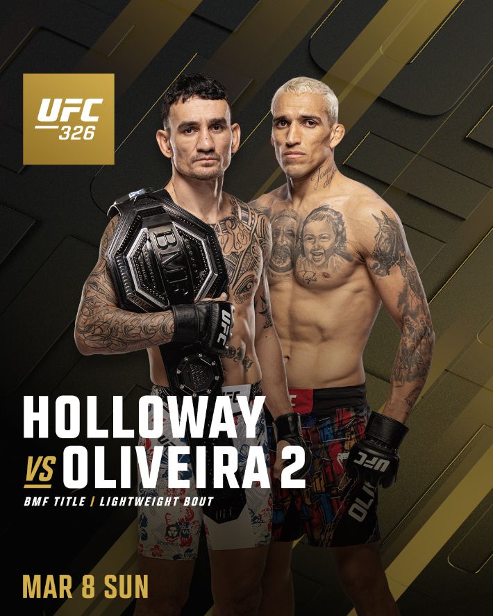 UFC 326 할로웨이 vs 올리베이라 홍보 포스터. UFC 제공