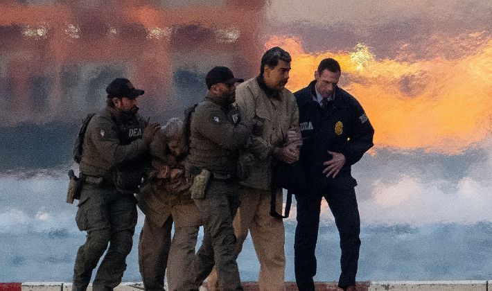 쿠바 정예요원들의 경호에도 끝내 미국으로 붙들려온 니콜라스 마두로 베네수엘라 대통령. 연합뉴스