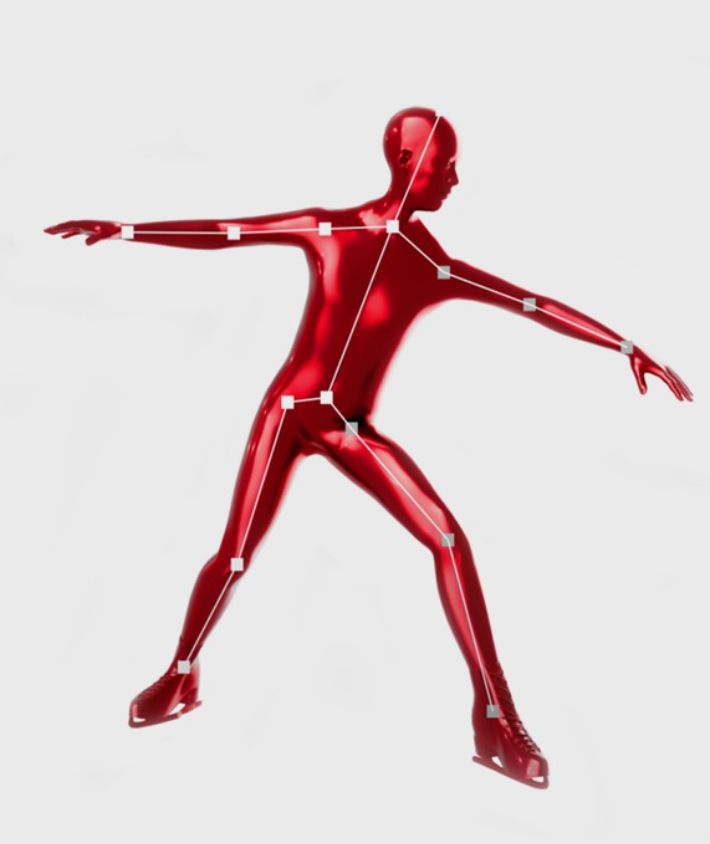 피겨 스케이팅의 블레이드 감지 관련 이미지. 오메가 제공