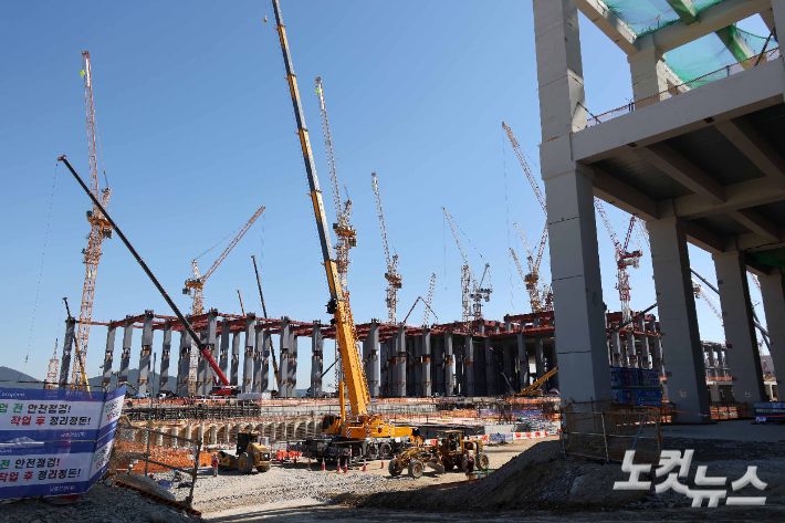 경기 용인시 처인구 반도체 클러스터 건설 현장. 용인=박종민 기자