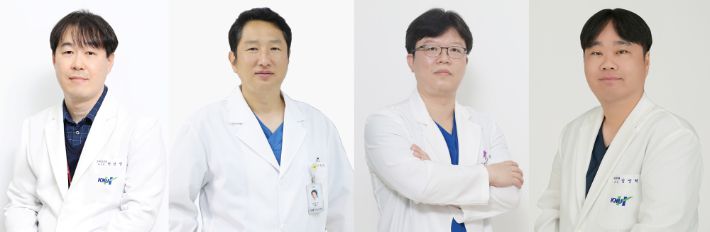 왼쪽부터 강원대병원 박진성, 이봉기, 류동열, 임인혁 교수. 강원대병원 제공
