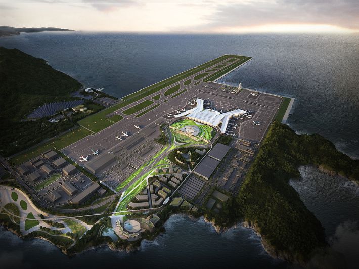 가덕도신공항 조감도. 부산시 제공
