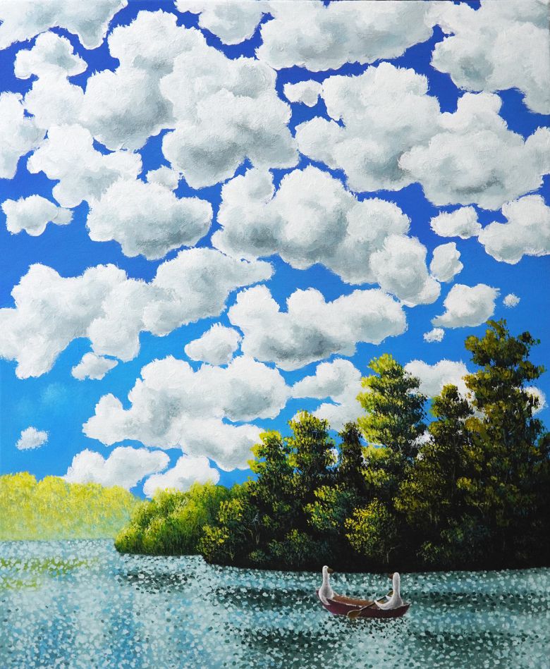 자유의 천하5 (2025)  acrylic on canvas  72.7 × 90.9cm