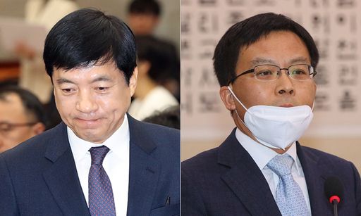 이성윤 서울중앙지검장(왼쪽), 조남관 대검찰청 차장검사. 연합뉴스