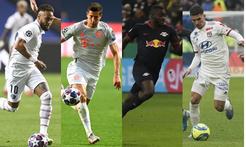 네이마르(왼쪽부터), 레반도프스키, 우파메카노, 아우아르