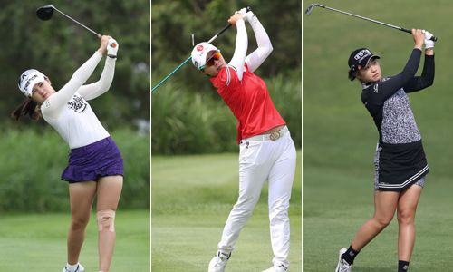 박현경(왼쪽부터), 김효주, 이정은