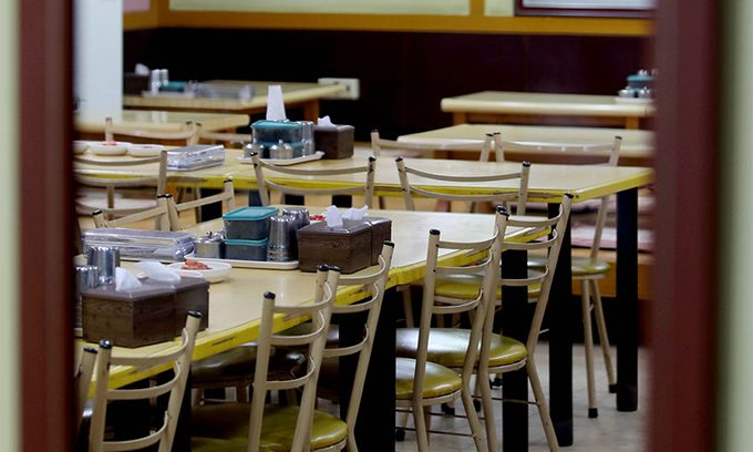 25일 점심시간 서울 여의도 한 식당이 한산하다. 뉴시스