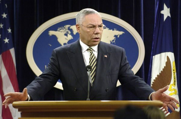 콜린 파월 전 미국 국무장관이 2005년 장관직에서 물러나겠다는 내용의 발표를 하는 모습. 세계일보 자료사진