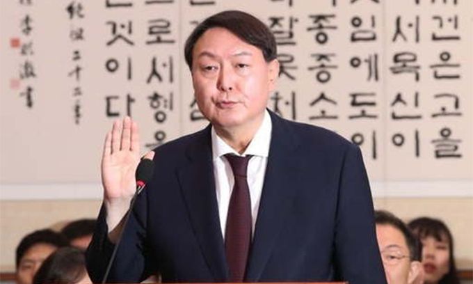 인사청문회 당시 윤석열 검찰총장. 연합뉴스