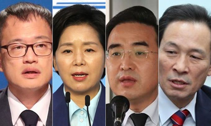 왼쪽부터 박주민, 양향자, 박홍근, 우상호